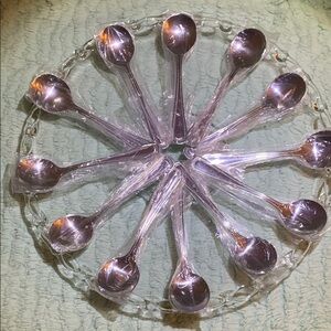 Libertyware Bouillon spoons set of 12 Elegant Stainless Steel Flatware Set